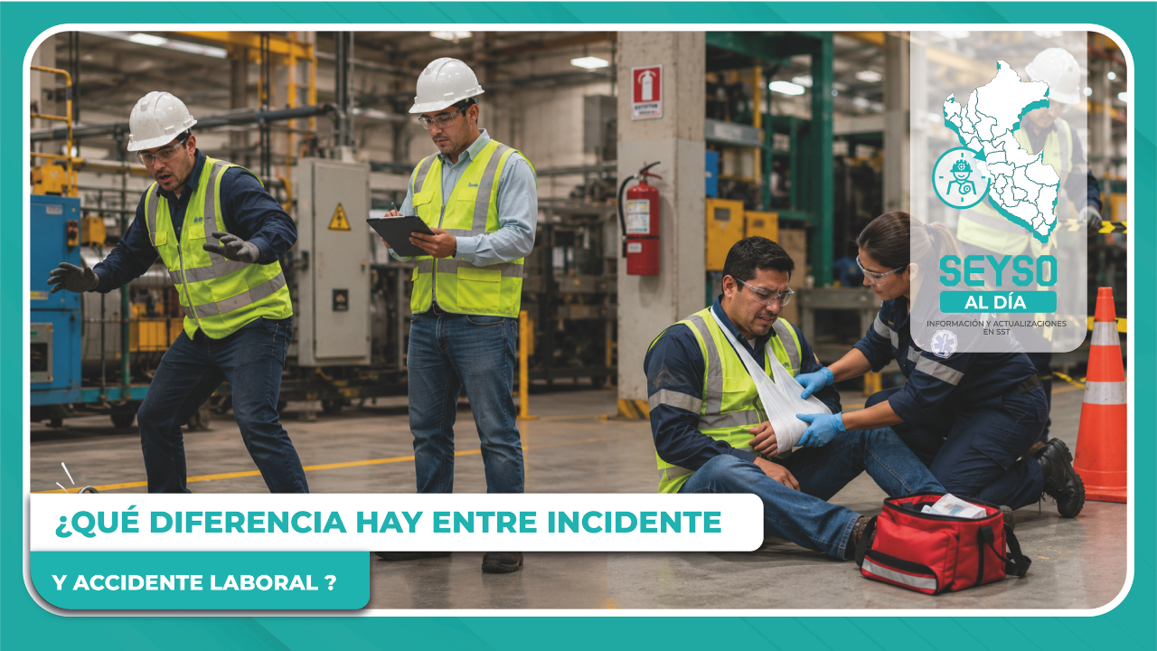 ¿Qué diferencia hay entre incidente y accidente laboral?